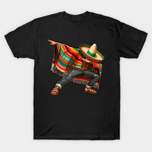 dabbing mexican poncho cinco de mayo T-Shirt